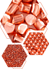 Granalha de cobre fosforoso e eletrolitico